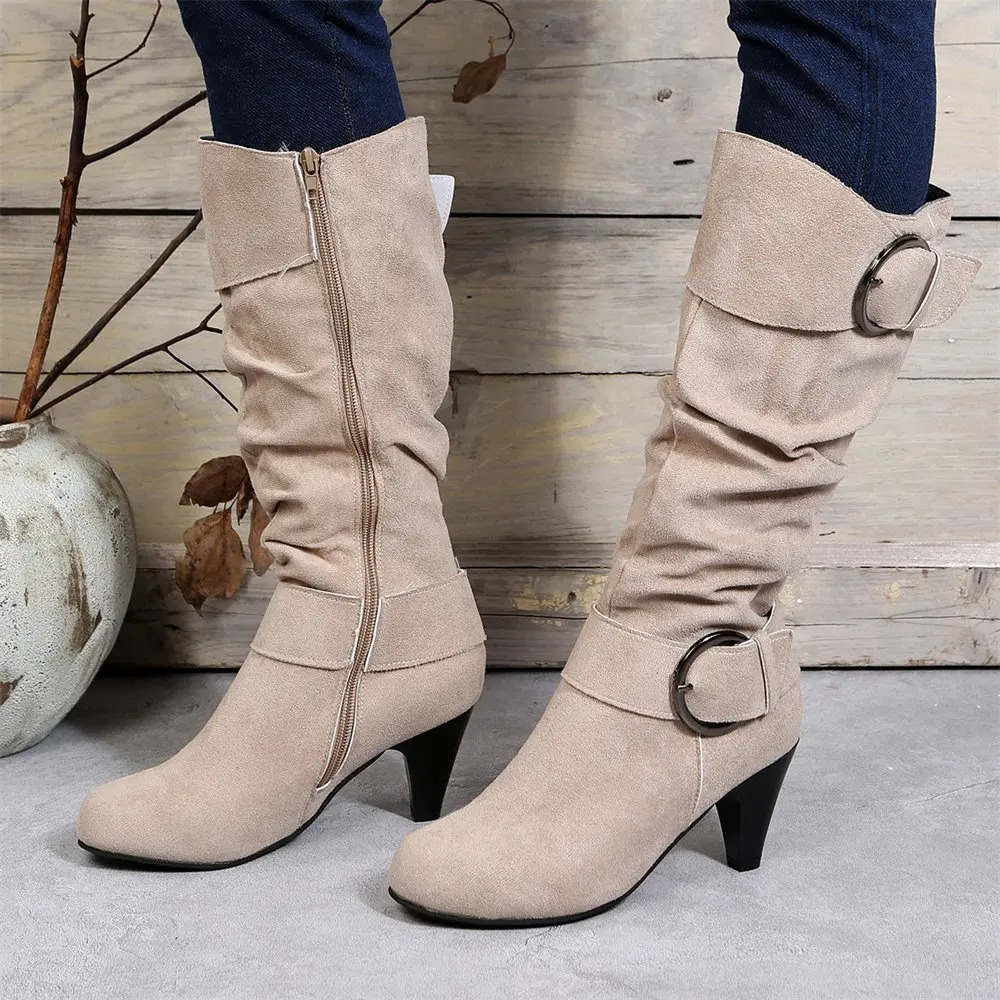 Women's mid-length boots - Mistletoe