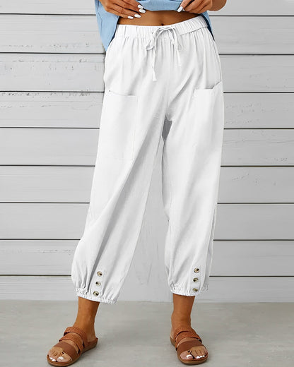 MAYA - Wide pants with high waist