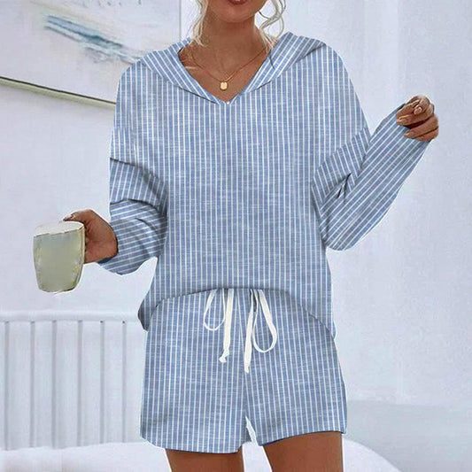 Yasmin - Striped Two-piece Hoodie Set