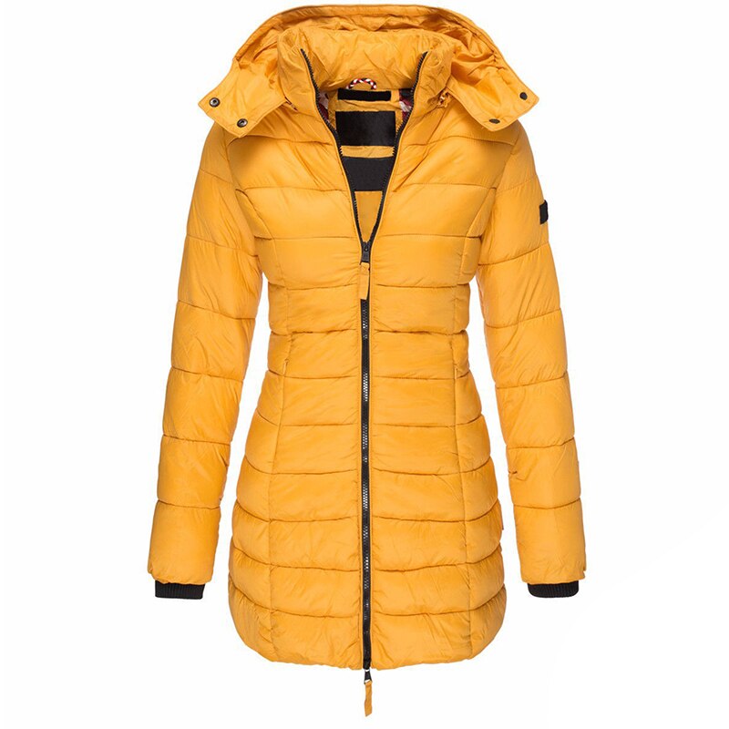 Stylish down jacket with hood and zipper: your choice for winter