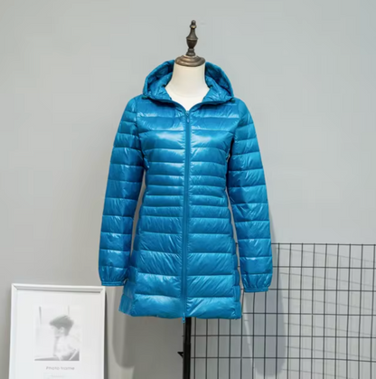 - Puffer coat with hood