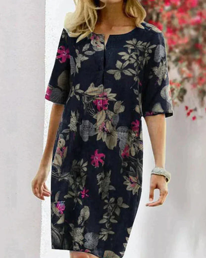 Julia - Summer dress with elegant print