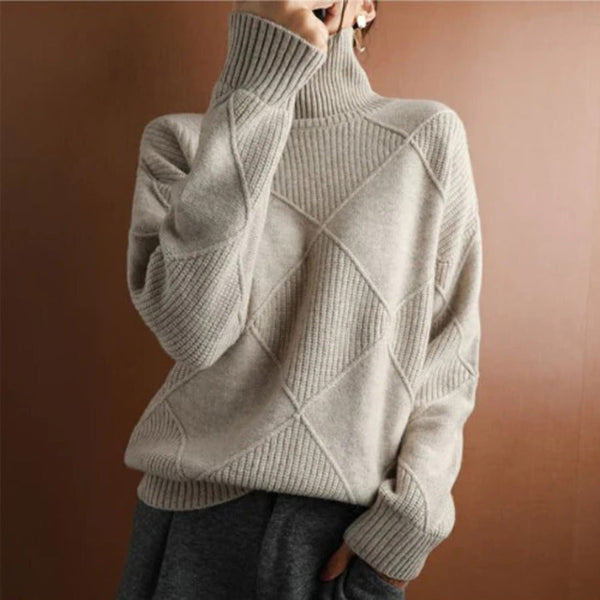 A cozy turtleneck sweater for chilly days