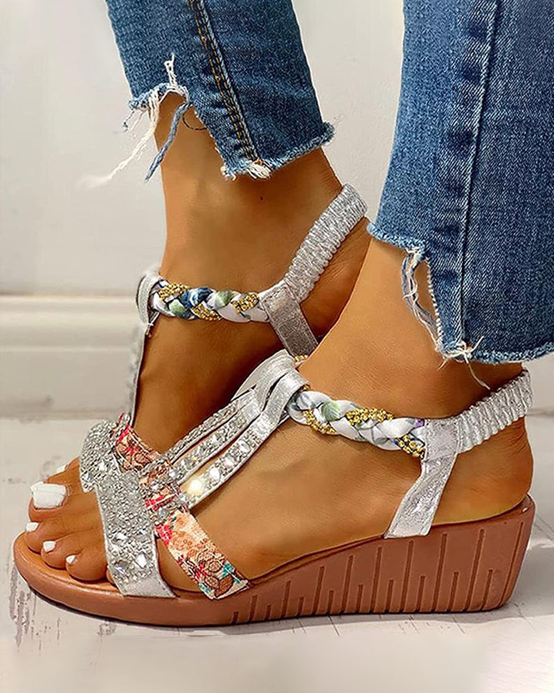 Sandals in bohemian style