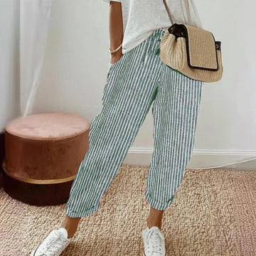 Christa - Vertical striped casual pants