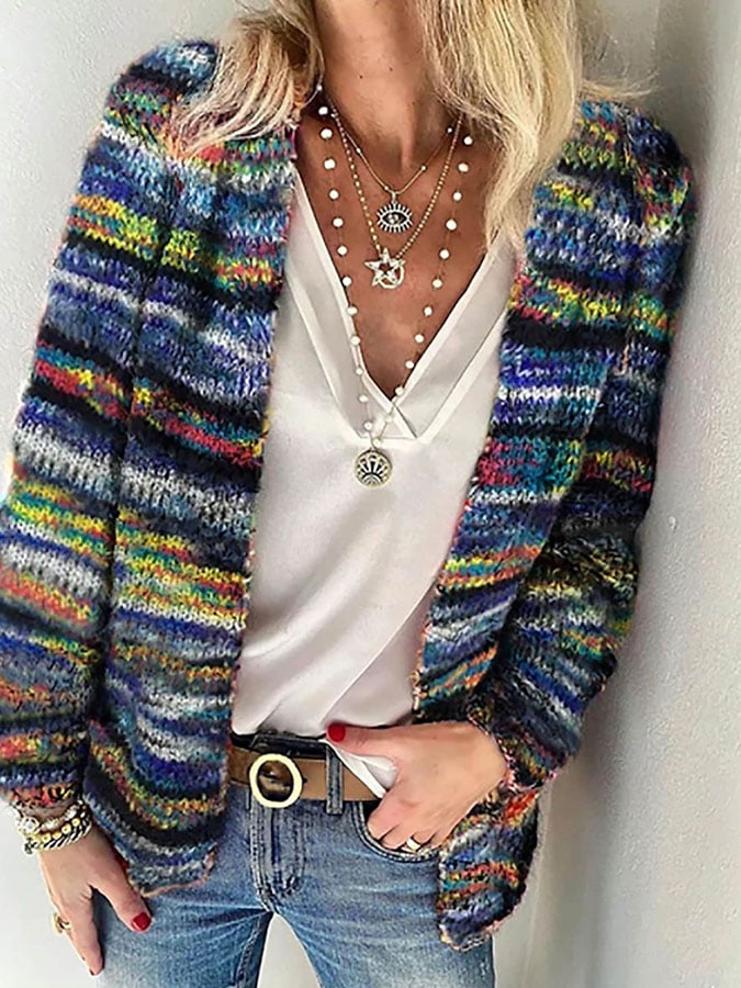 Lola | Knitted colorful cardigan