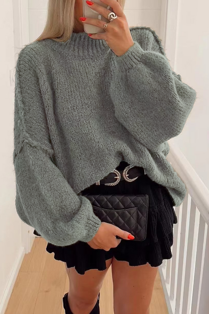 "Casual Round Neck Sweater for Everyday Wear "