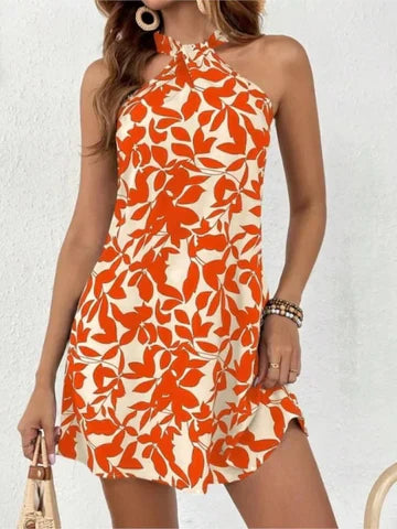 Elizabeth - Printed sleeveless mini dress