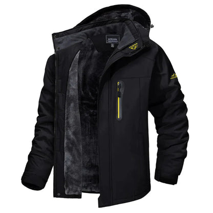 Elegant warm thick fleece winter jacket with hood for men | Ideal for fall/winter