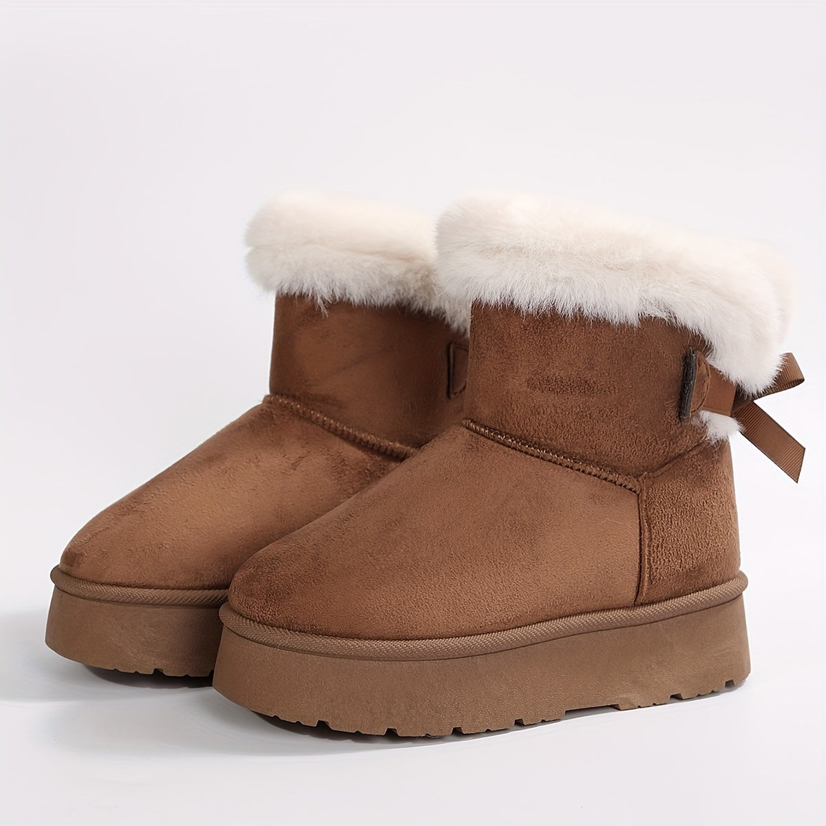 Ella | Fluffy lined winter boots with solid color