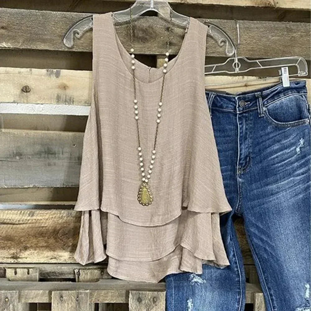 Janna - Chic round-neck sleeveless tank top