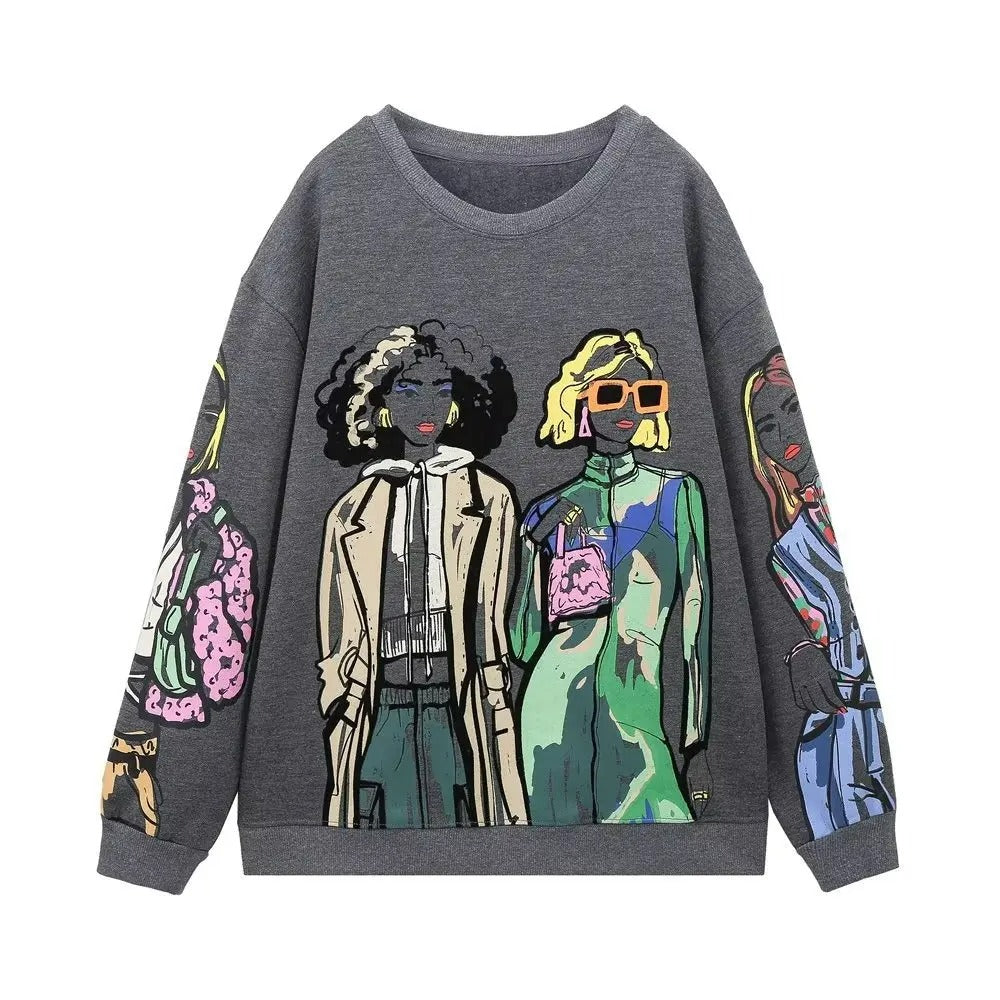 Amelie - Loose-fitting Sweatshirt With Print For Women