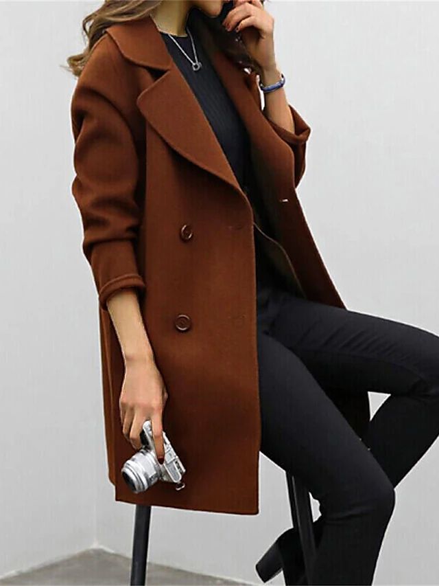 Wool coat autumn and winter for ladies