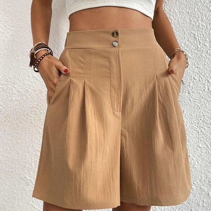 Shorts Ladies - Fashionable - High Waist, Lightweight, Breathable - Ideal for Summer