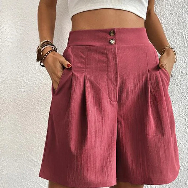 Shorts Ladies - Fashionable - High Waist, Lightweight, Breathable - Ideal for Summer