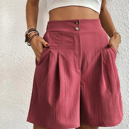 Shorts Ladies - Fashionable - High Waist, Lightweight, Breathable - Ideal for Summer