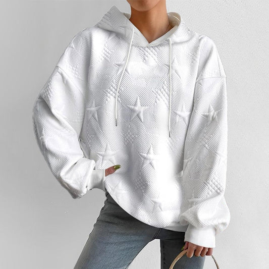 Jess | Structured hooded sweatshirt with star embossing