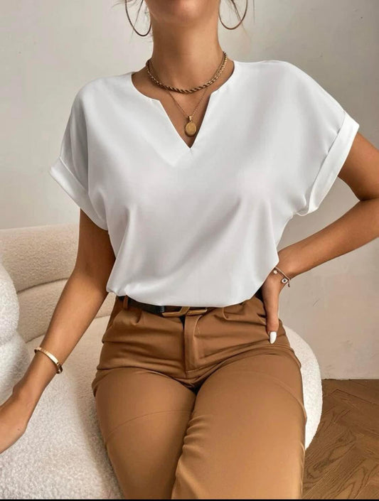 Venny Blouse | Simple Short Sleeve Blouse