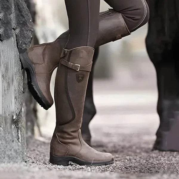 Robust riding boots - water-repellent & non-slip