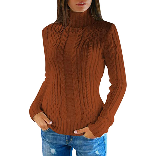 Yerly Sweater | Women's cable-knit turtleneck sweater