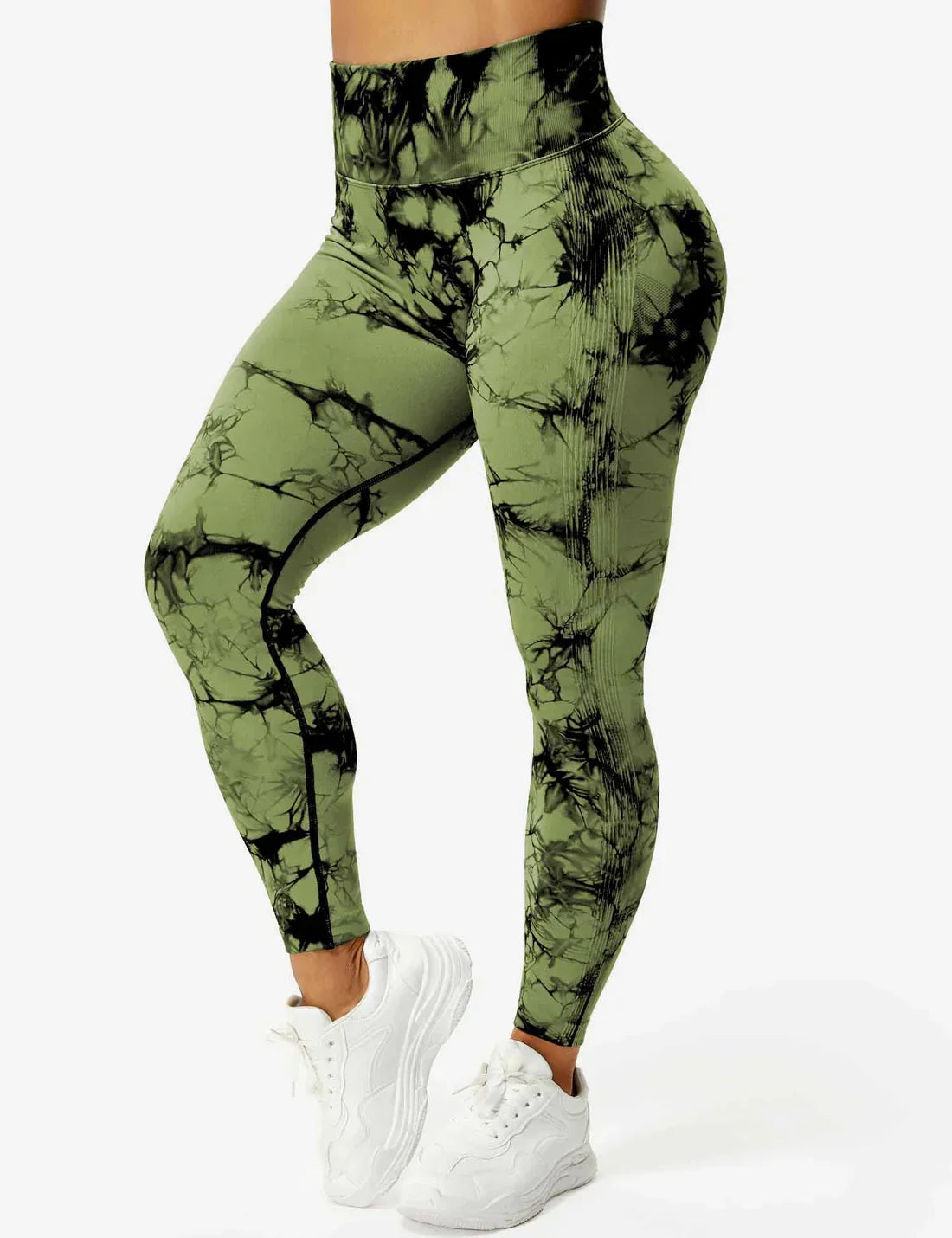 Jess fashion | coloring sports leggings with scrunch for women