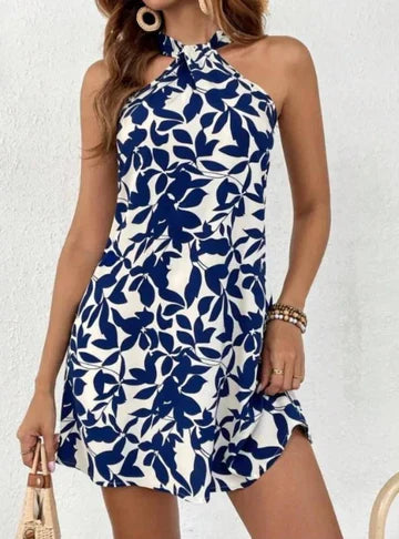 Elizabeth - Printed sleeveless mini dress