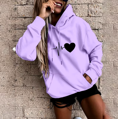 Jess | Sweatshirt with hood and print