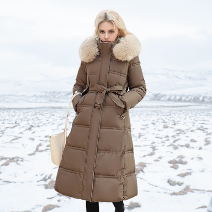 Women's Winter coat with faux fur collar