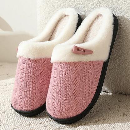 Faux fur flat slippers - Gwenaelle