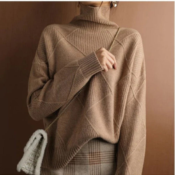 A cozy turtleneck sweater for chilly days