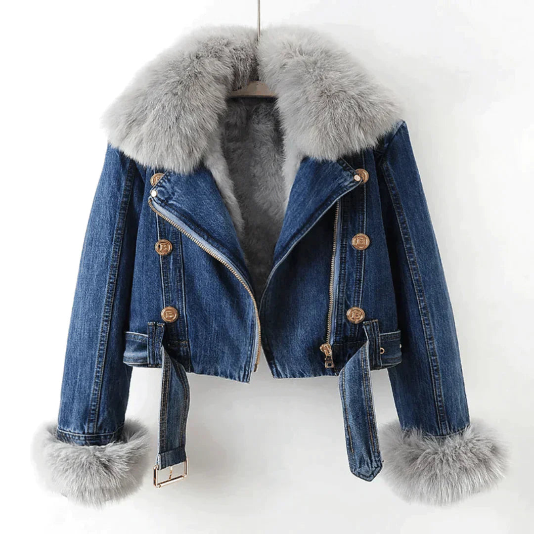 Elegance Denim & Fur Jacket