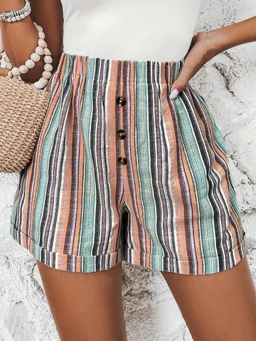 Maggie - Shorts with contrasting stripes