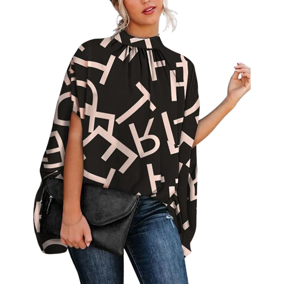 Kara - Elegant blouse with abstract motif