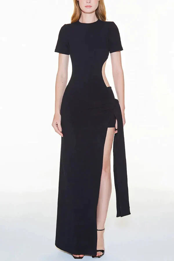 Adelaide - Maxi dress with cut-out waist and slit straps