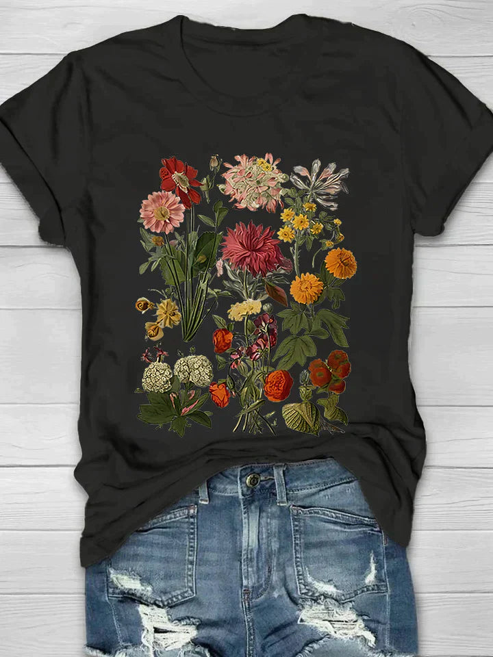 Femke | Vintage t-shirt with floral print