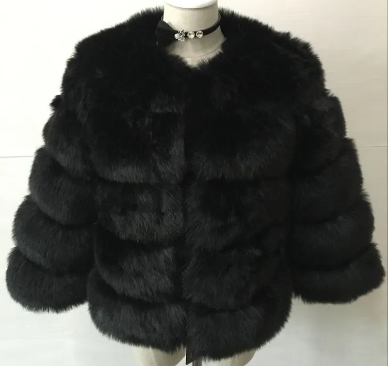 Women's coat in fluffy faux fur