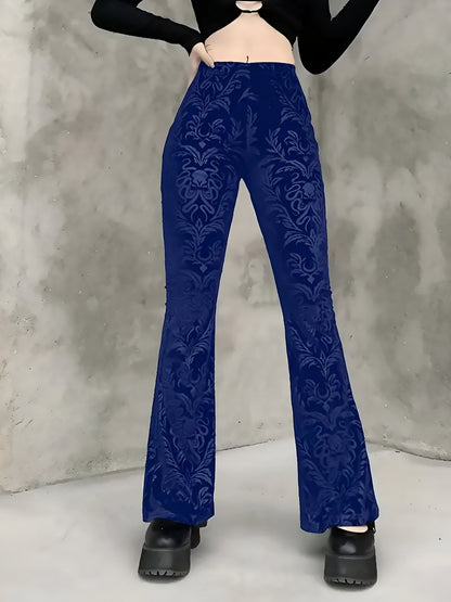 Bohdana | Elegant gothic flared pants with flowers