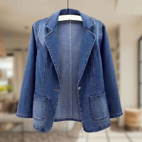 Denim blazer for women