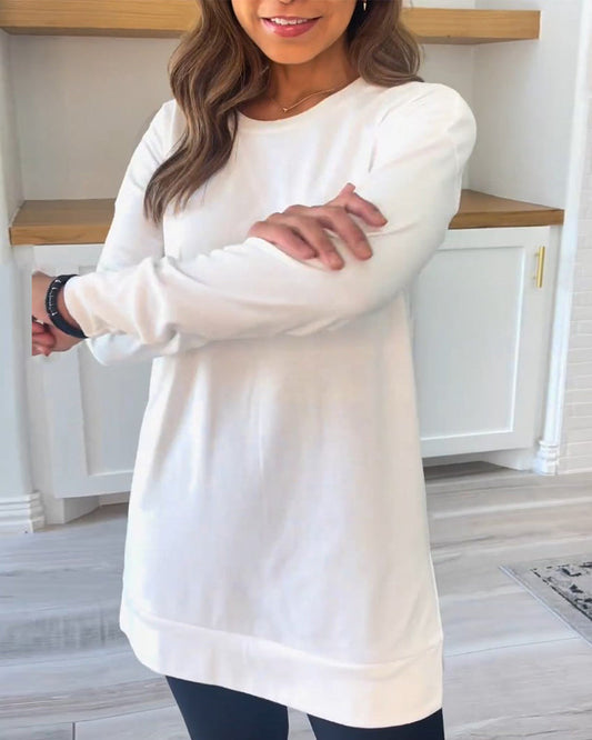 Plain long sleeve sweatshirt