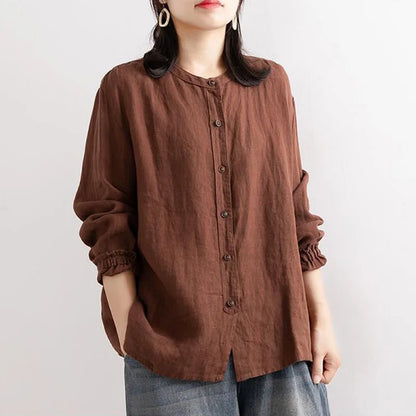 Jala - Long-sleeved button-down blouse for women