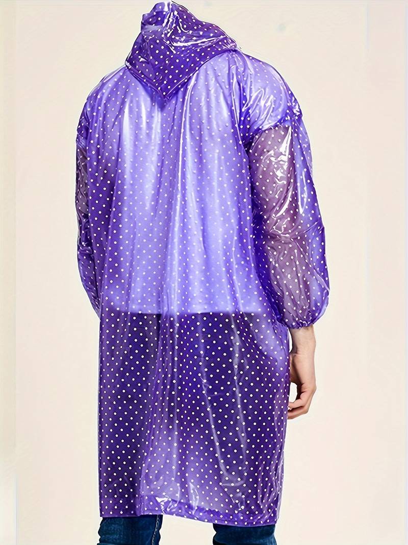 Casual rain jacket with dots and button placket for women | Ideal for fall/winter