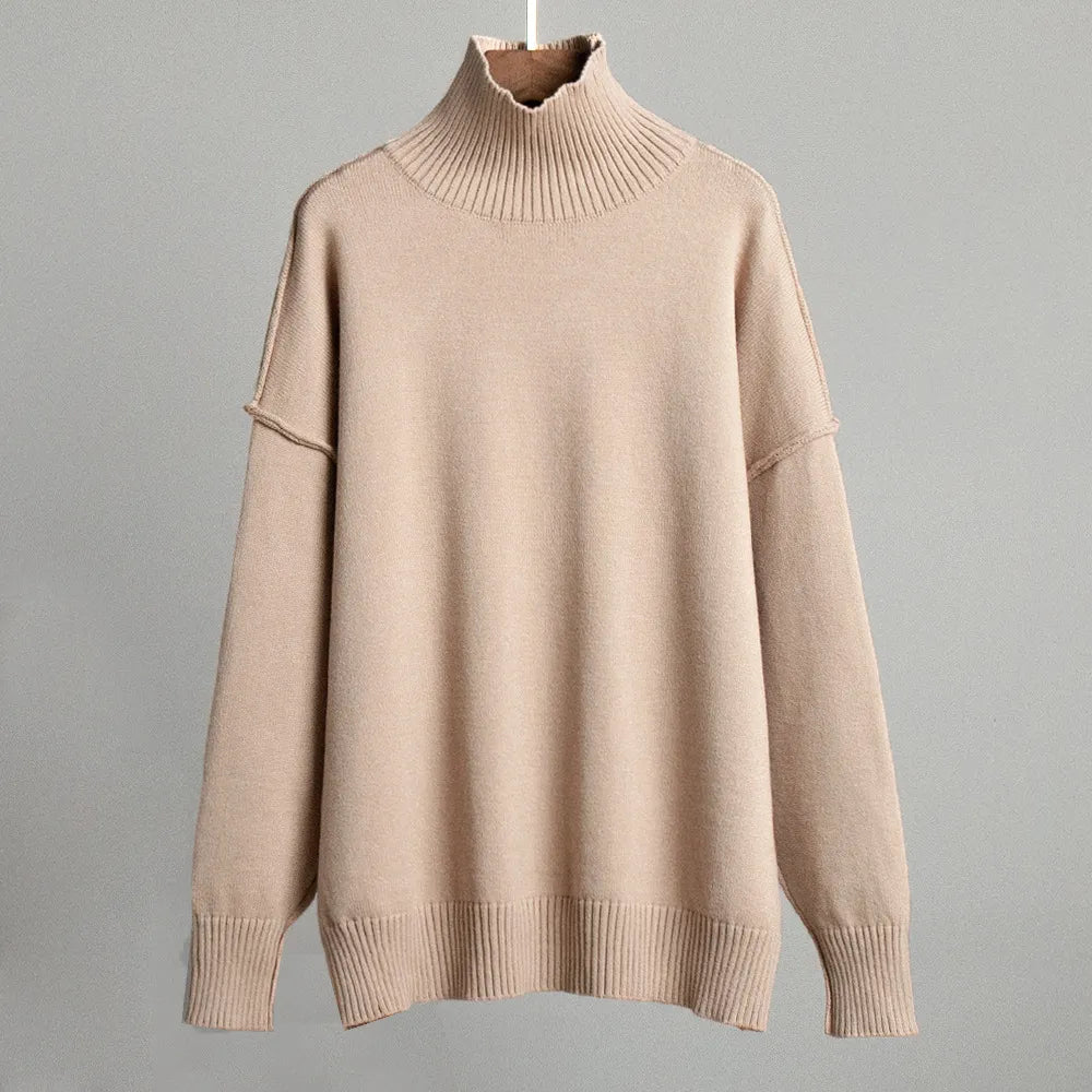 Vivien - Solid color turtleneck sweater