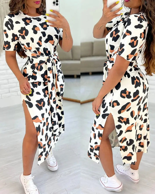 Casual Dress Leopard Print