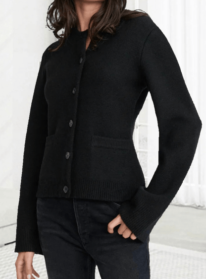 Classic women's cardigan with button placket