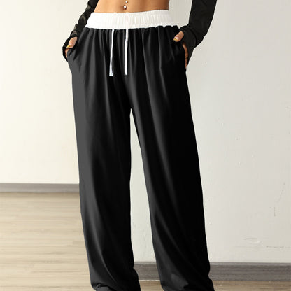 Nina | High stretch color block track pants with pockets