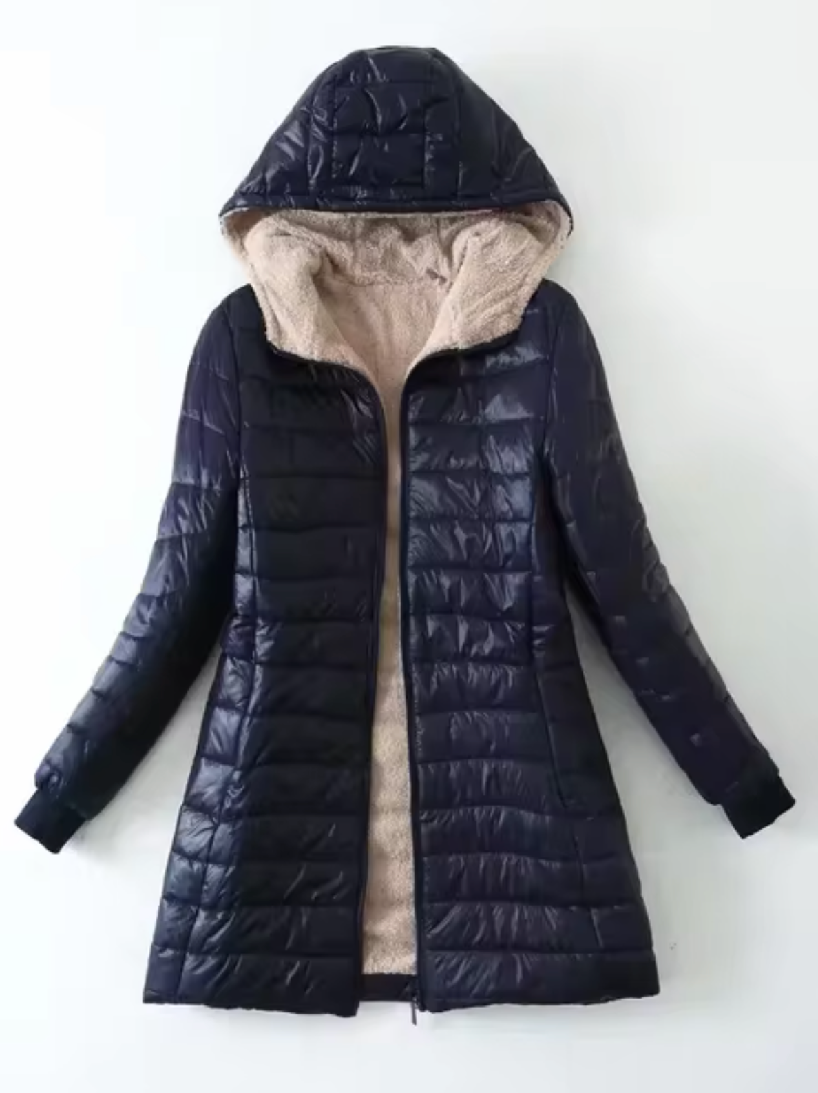 - Plush fleece coat