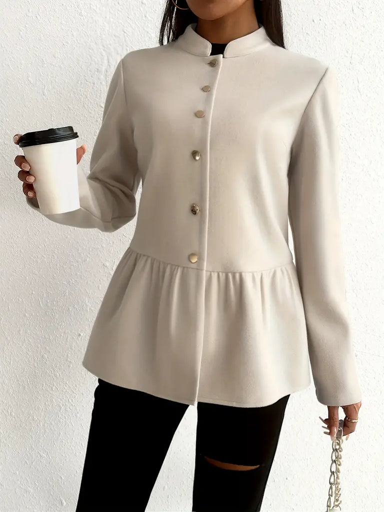 Elegant white coat for women