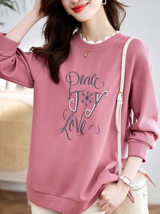 Ferike Sweatshirt | Casual Beaded Embroidered Sweatshirt