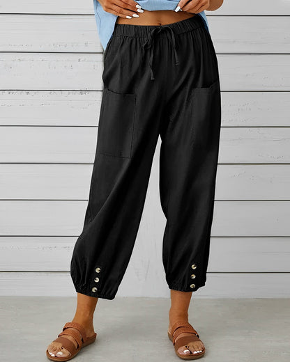 MAYA - Wide pants with high waist