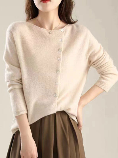 Winona Cardigan | Soft Knitted Cardigan with Button Closure and Round Neck